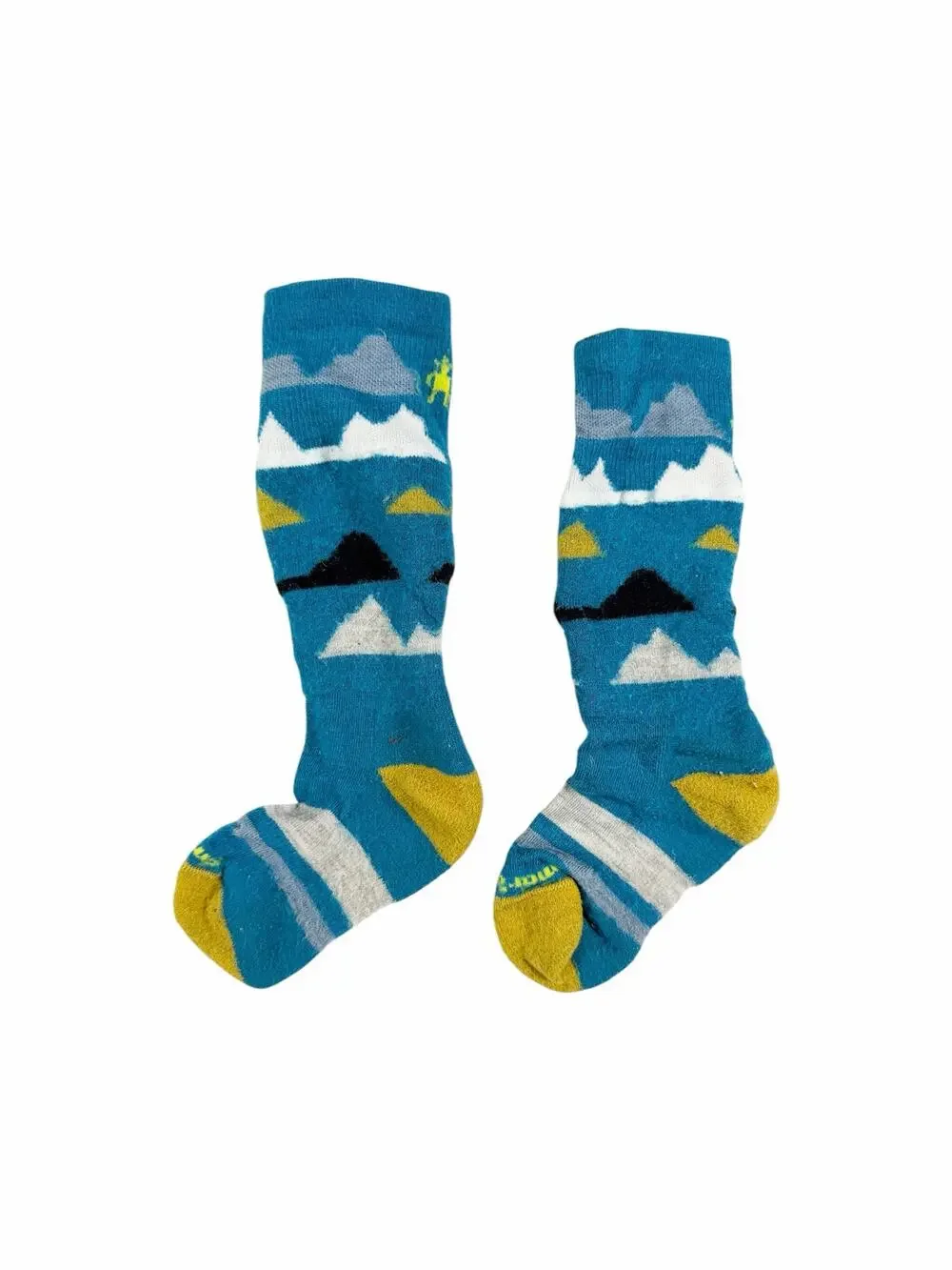 Smartwool Kids Mountain Crew Hiking Socks Blue Kids Medium shoe 12-2.5
